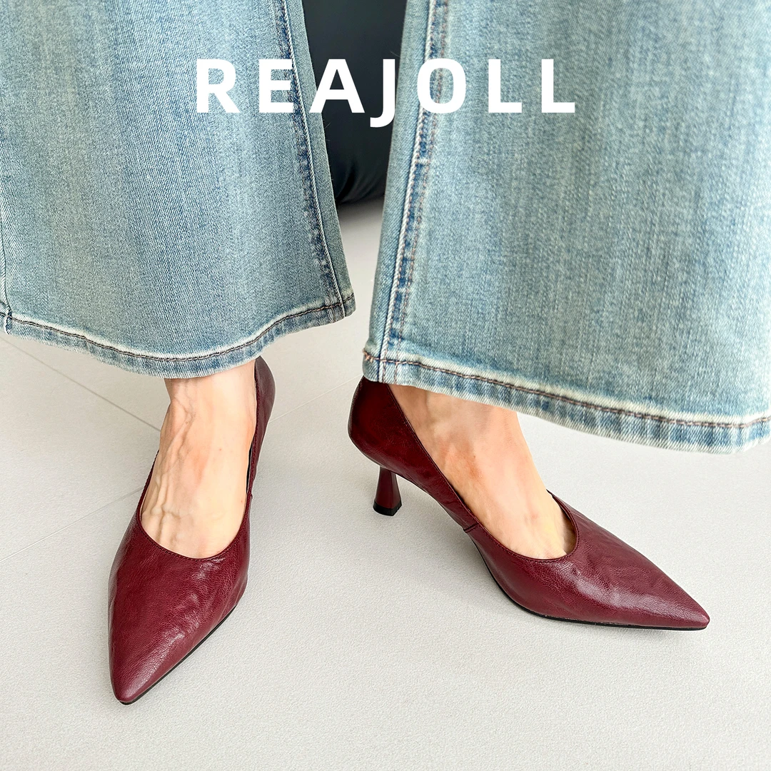 高跟鞋女气质高级不累脚2025爆款时尚尖头细跟百搭配裙子网红单鞋