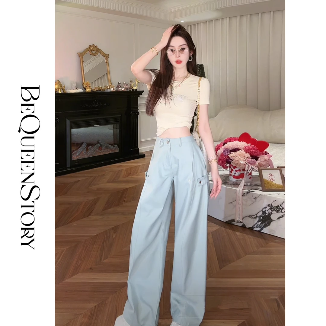 BeQueenStory【弯刀神裤】设计感时尚风衣面料挺括弯刀裤2025