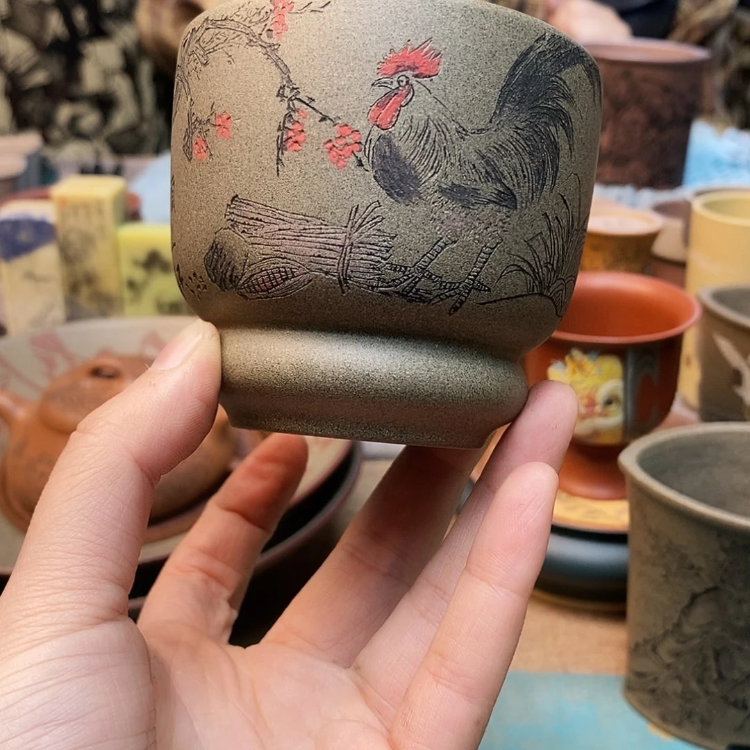 紫砂茶杯宜兴紫砂杯