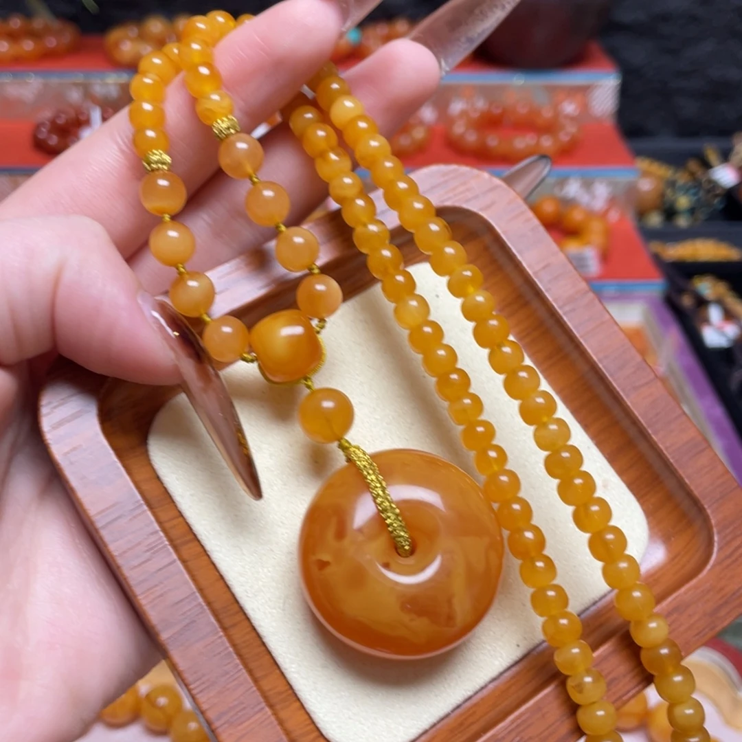 蜜蜡未镶嵌手链项链