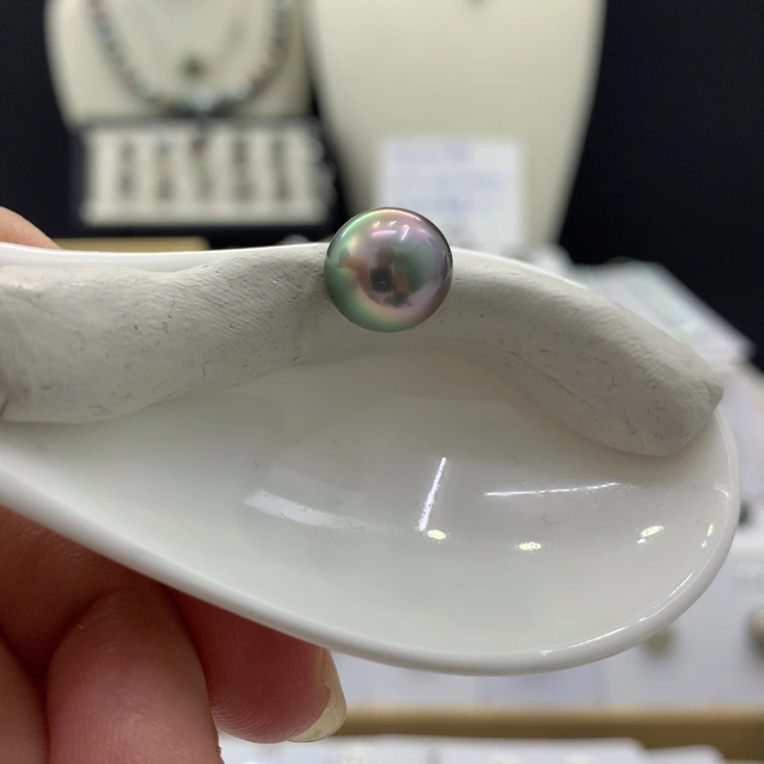 未镶嵌裸珠定制海水珍珠牛油果鸳鸯色10.8mm