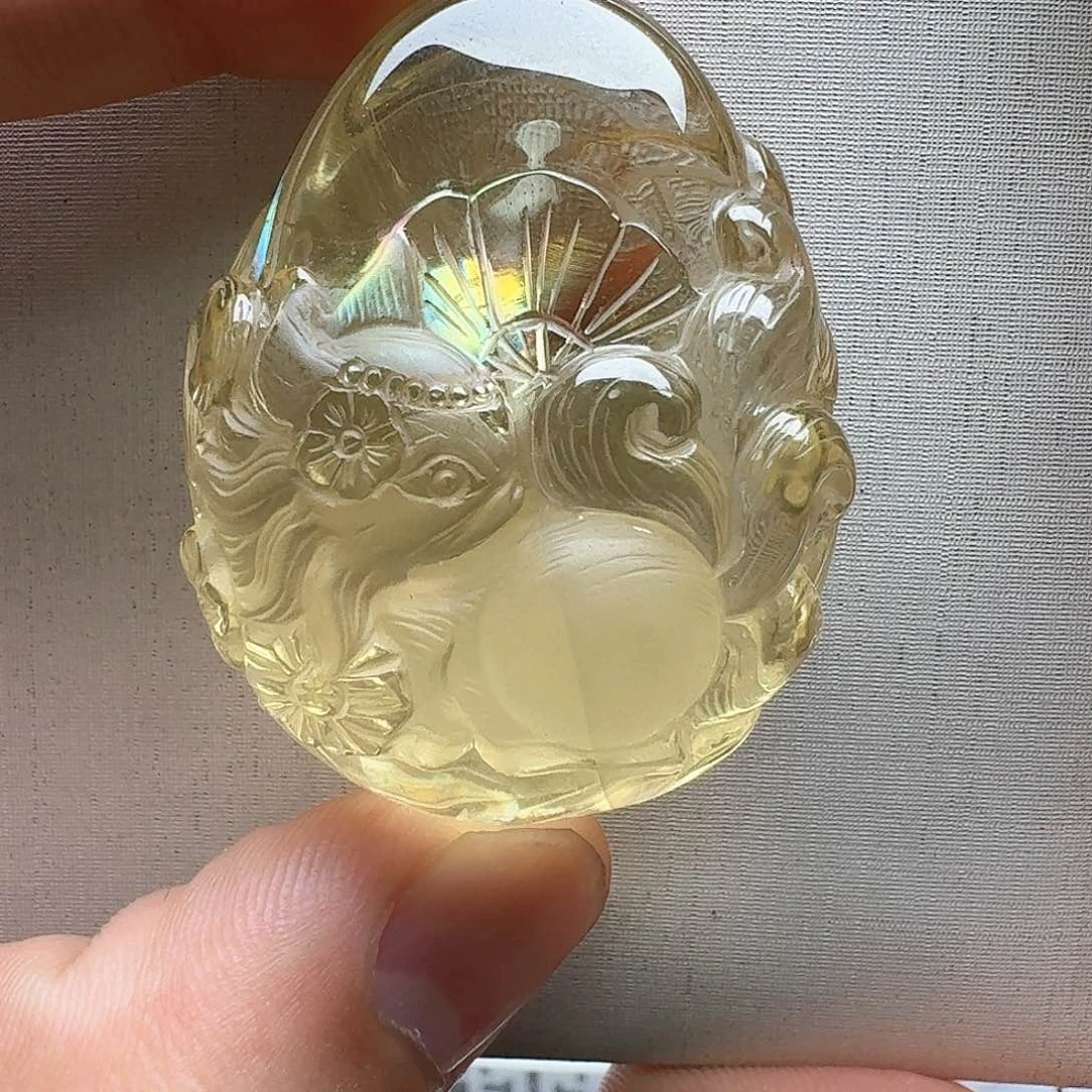 合金项链水晶黄水晶七彩光