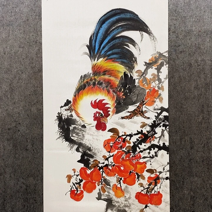 国画张松平国画大公鸡