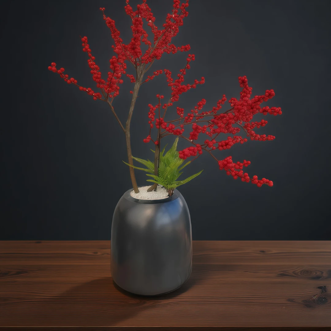 北美冬青带红果花卉绿植盆栽耐寒易养