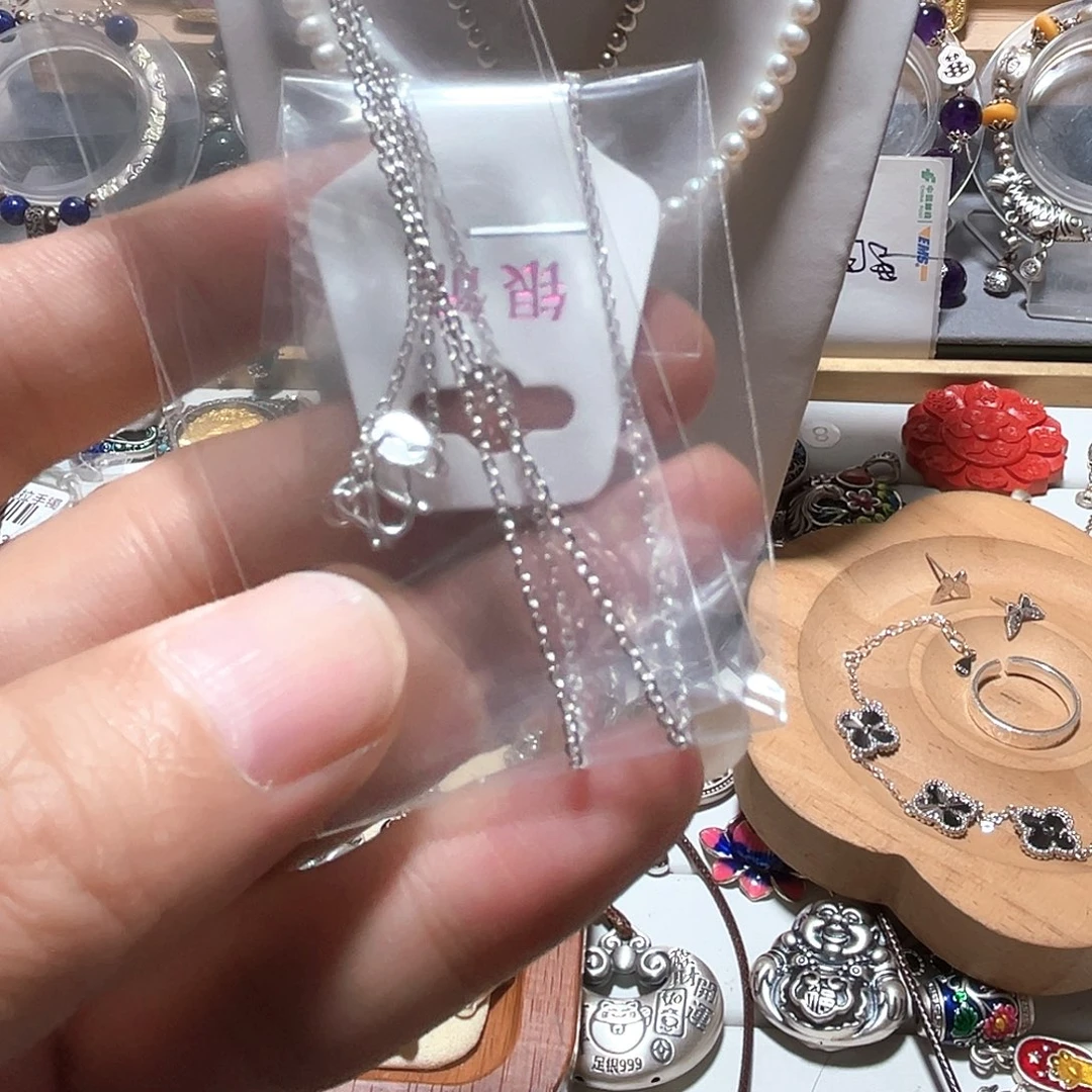 吊坠足银珐琅0字链