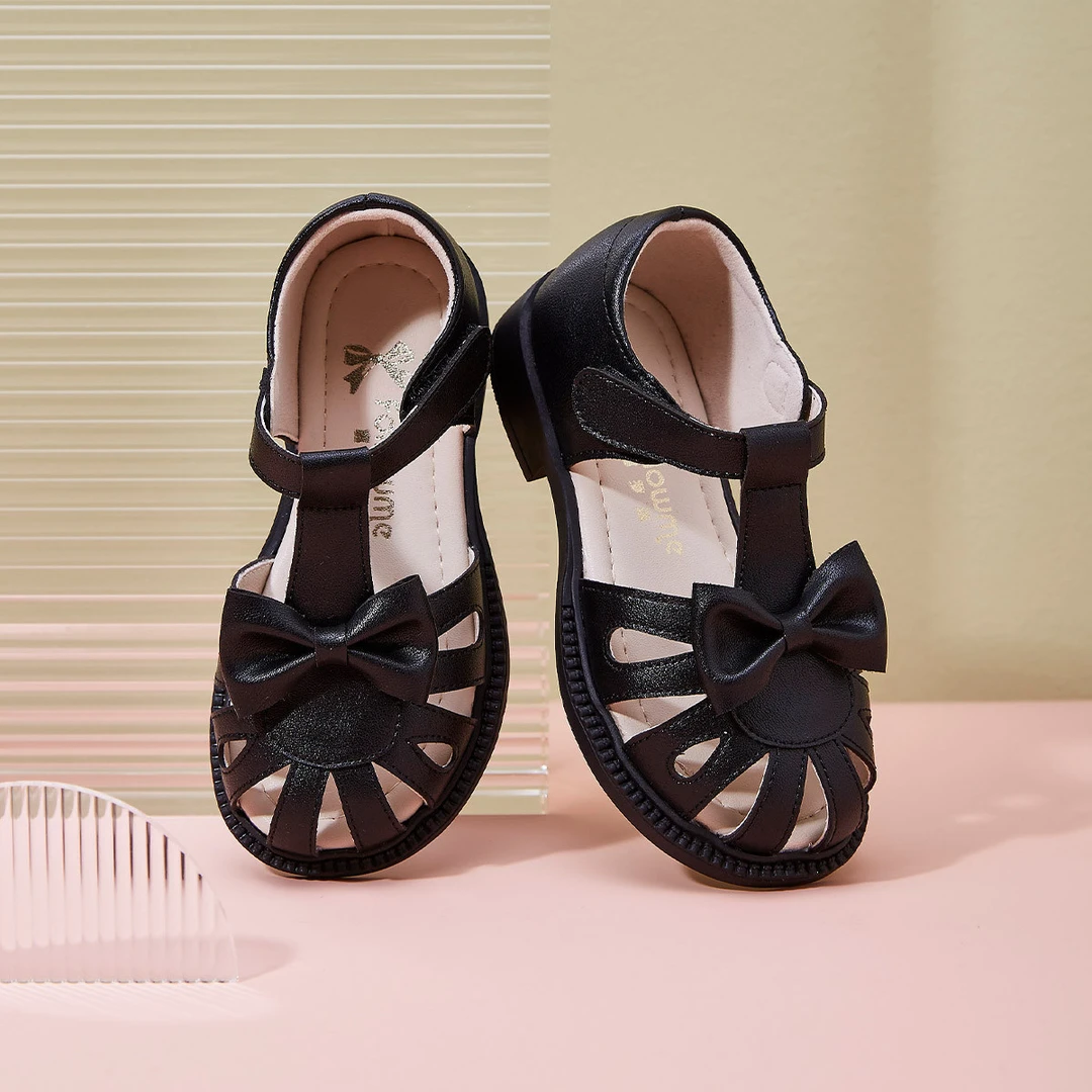 富罗迷女童凉鞋夏季新款青少年轻便防滑软底包头沙滩鞋3B7934