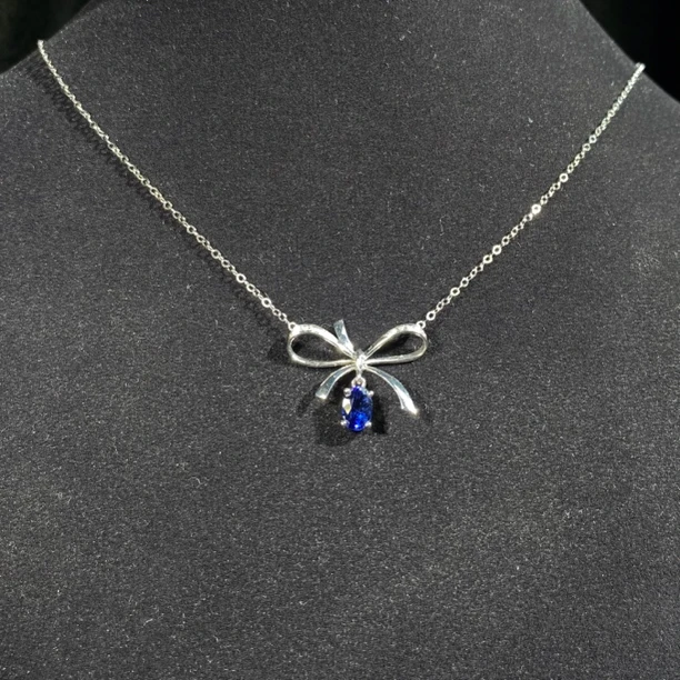 18k金蓝宝石项链R0072-2