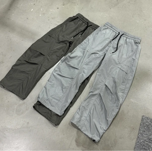 岛家弯刀尼龙宽松型短裤薄款长裤裤子夏季