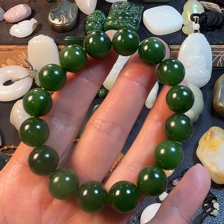 和田玉（碧玉）未镶嵌手串