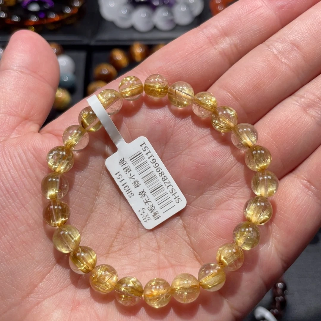 水晶手链未镶嵌钛晶7.5mm左右