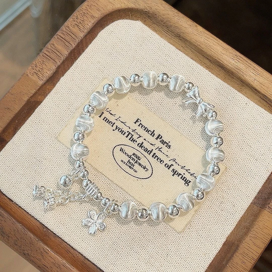 蝴蝶结铃兰花手链