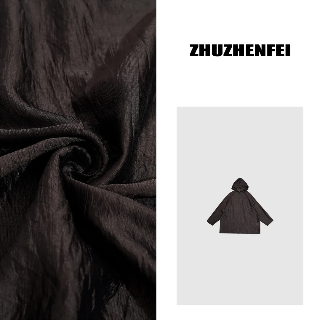 ZHUZHENFEI【慵懒时光】醋酸舒适透气连帽半开领套头帽衫Z352038