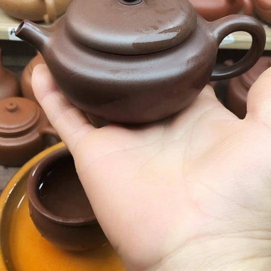茶壶紫砂紫泥柿园180豪升左右