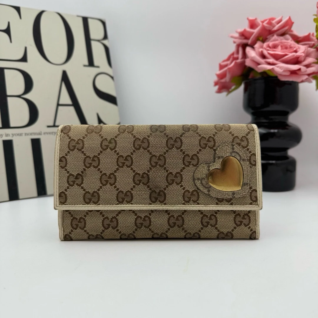 95新 GUCCI/古驰 古驰/Gucci xy 9176 老花布钱包