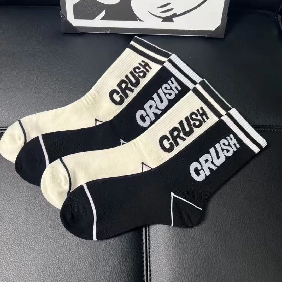 （2双）CR字母欧货潮袜高筒袜