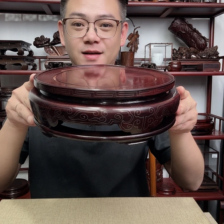 辽***雕非洲酸枝工艺品底座
