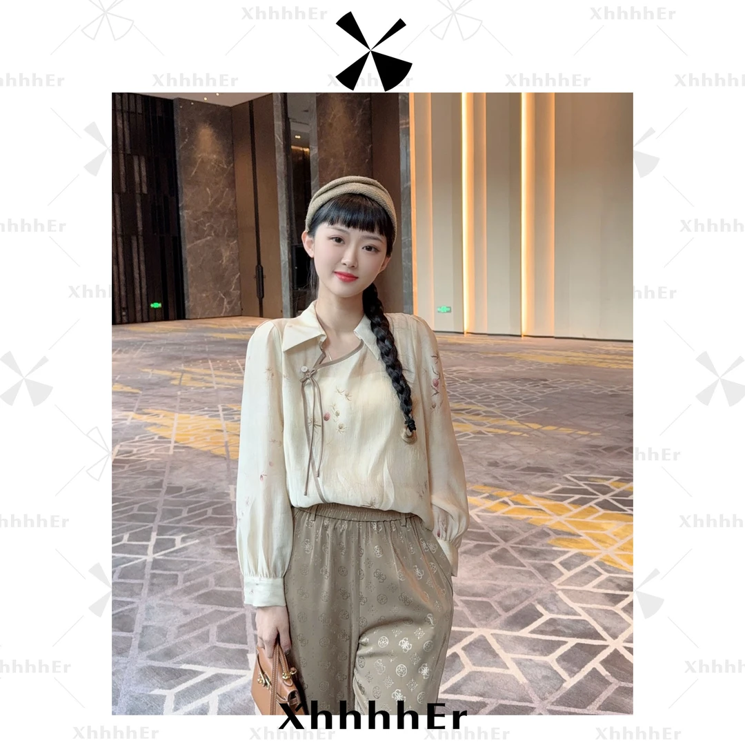 辛儿/小个子 【烟雨楼台】25年轻奢名媛百搭国风复古衬衣XK1676