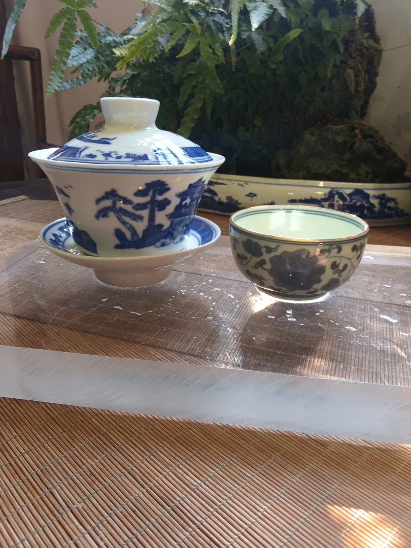 楼台亭阁山水三才实用盖碗