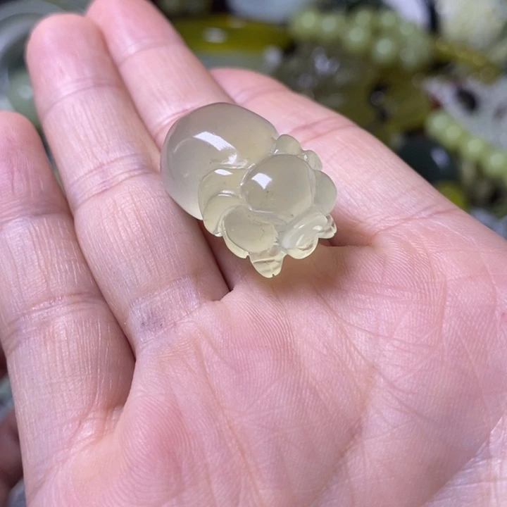 岫玉岫玉颈饰未镶嵌梦*雨