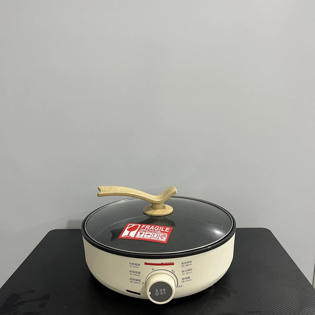 大口径正品带盖电饼铛高颜值加大号加深电煎锅D9