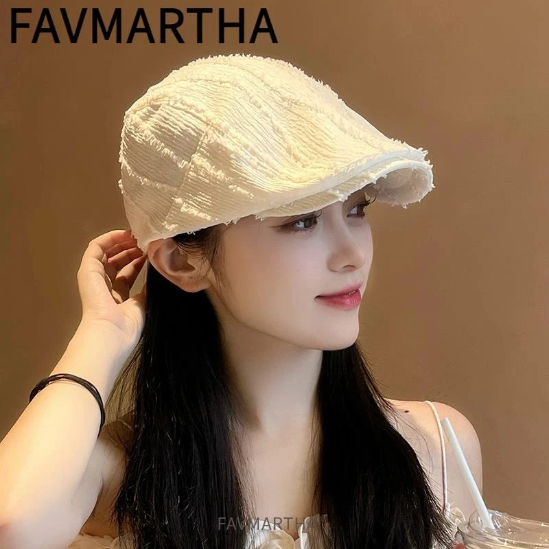 日系前进帽子女时尚纯色贝雷帽文艺复古报童画家帽蓓蕾夏秋冬鸭舌