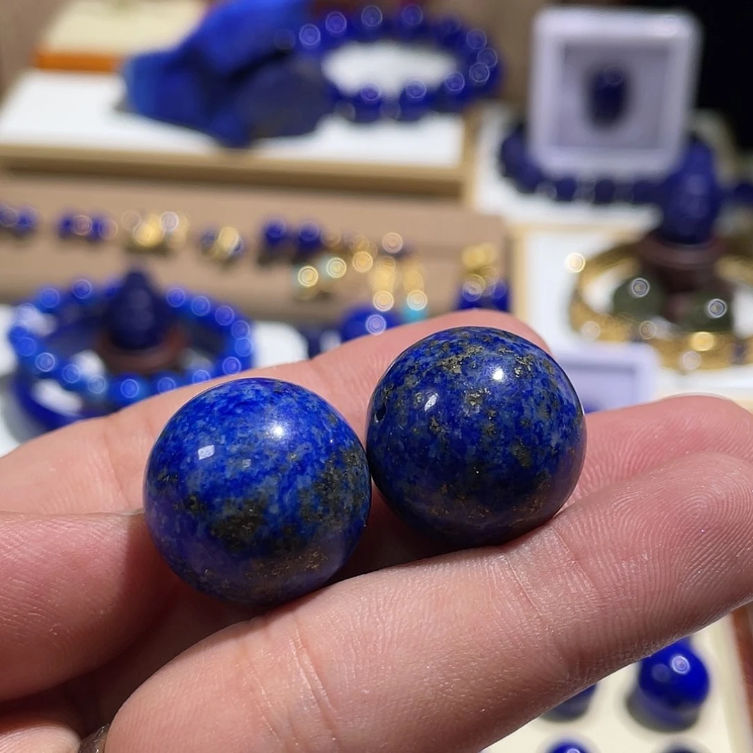 H***计青金石未镶嵌2.0对珠