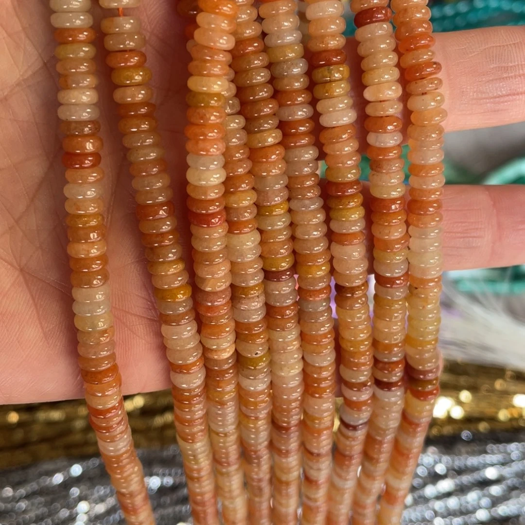 玛瑙/玉髓珠宝半成品未镶嵌红东陵算盘6m一条