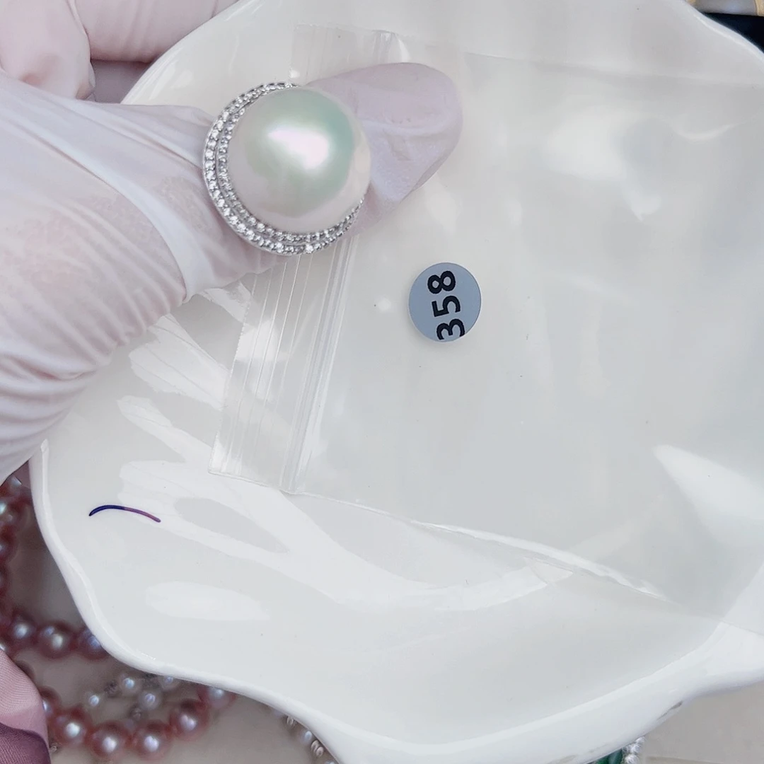 淡水珍珠银S925镶嵌颈饰