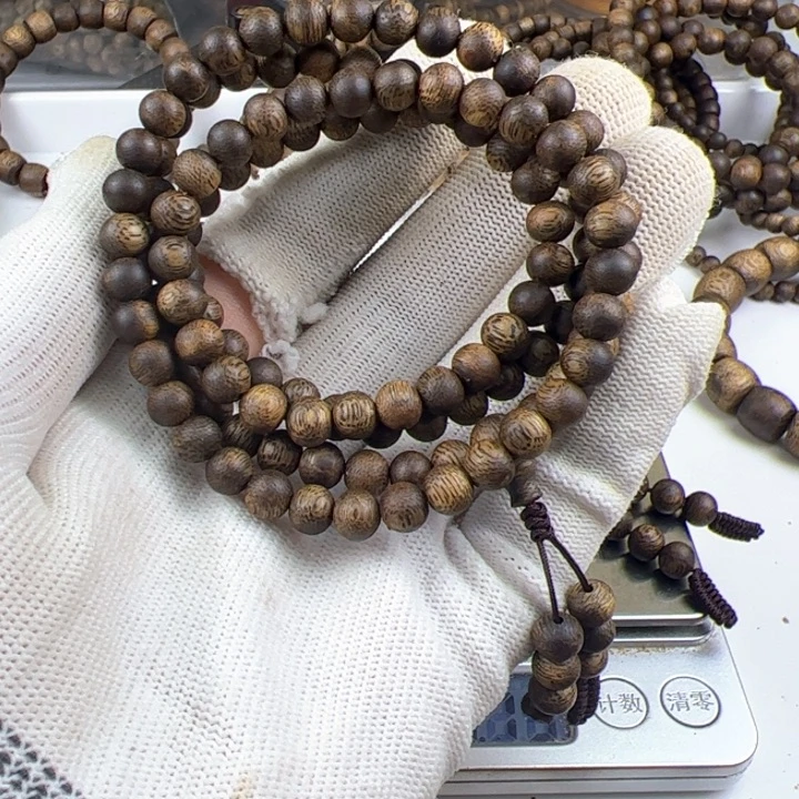 沉香手串#****圆珠多圈6mm