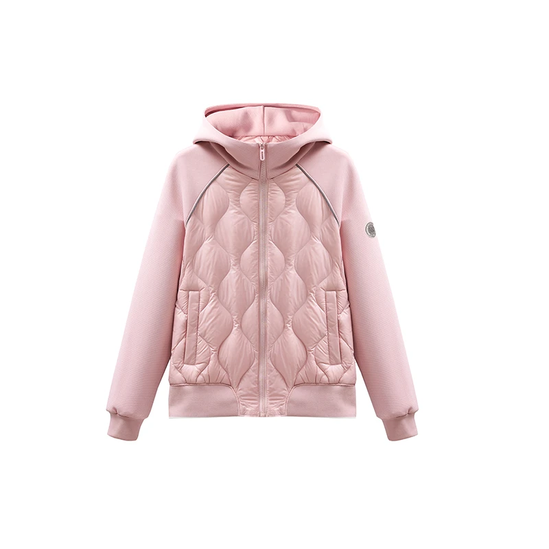 2024 lulu 针梭织拼短款鹅绒服YR3975