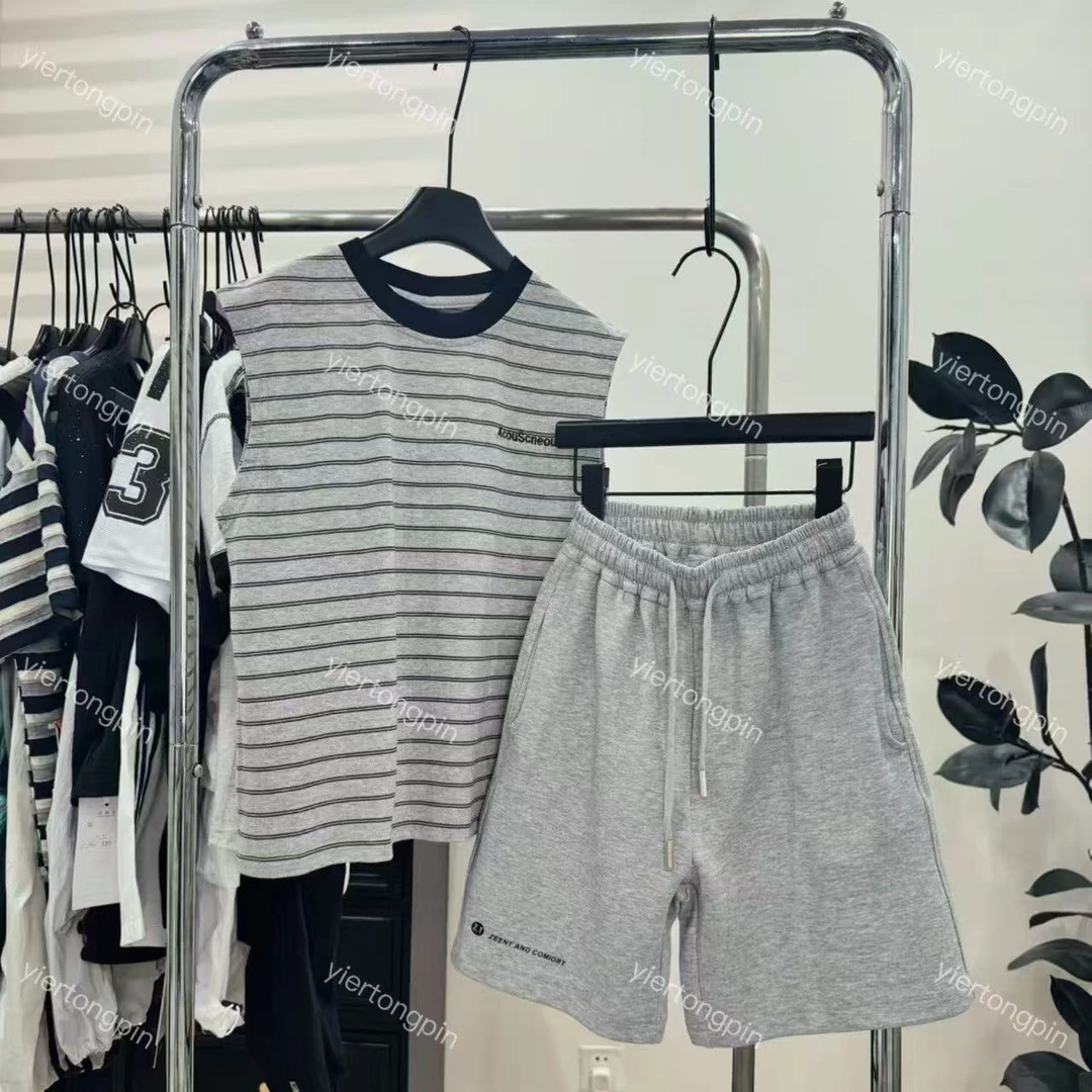 儿童夏季针织背心套装2025新款中大童薄款运动时尚休闲百搭设计师