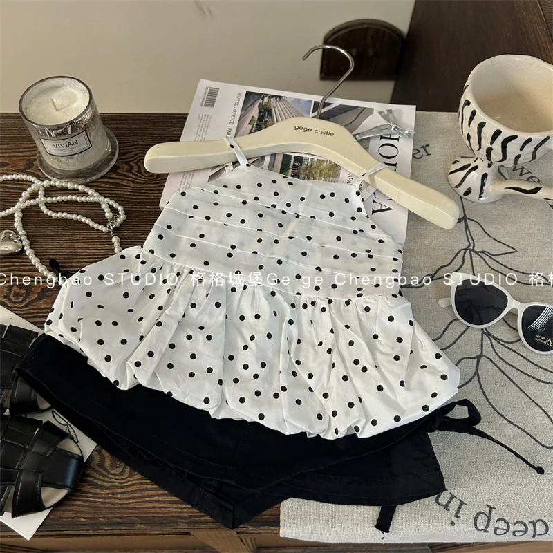 女童夏装套装2025新款洋气韩版女宝宝时髦夏季两件套C344