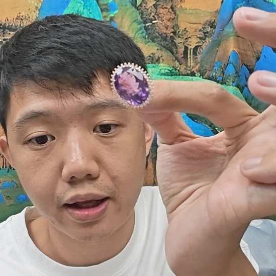 未镶嵌戒指水晶快****?