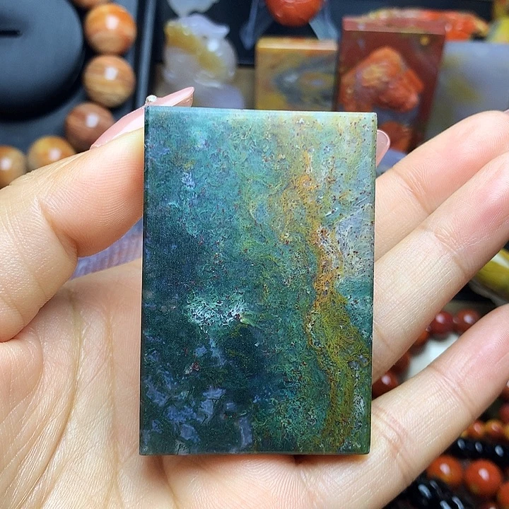 硅化玉未镶嵌吊坠(不含链)无事牌