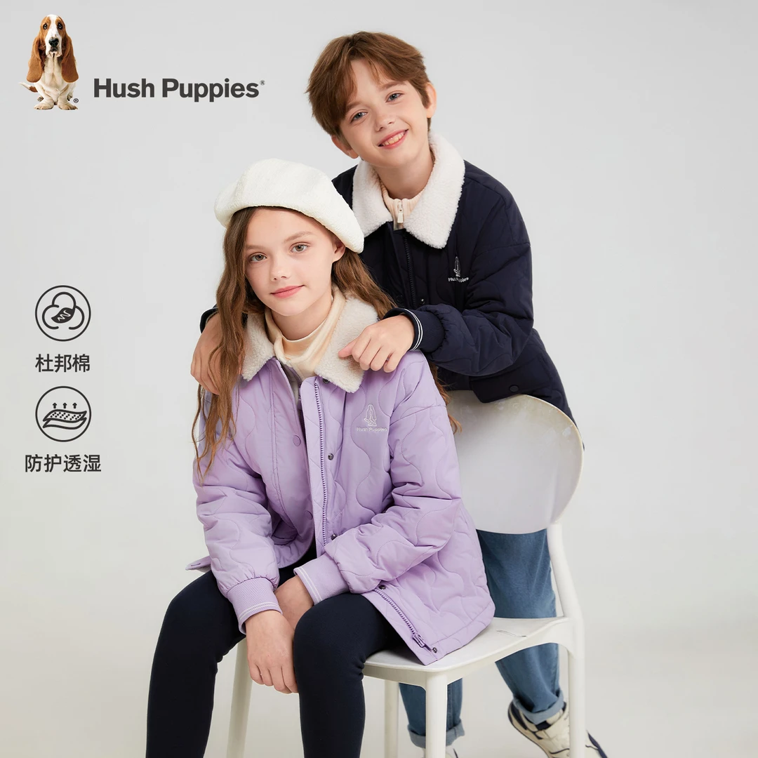 暇步士童装2025年秋季新款儿童杜邦棉棉服外套