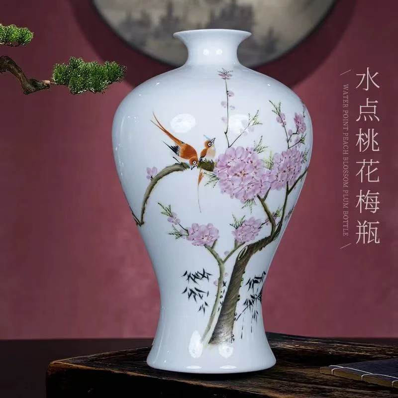 水点桃花高端梅瓶
