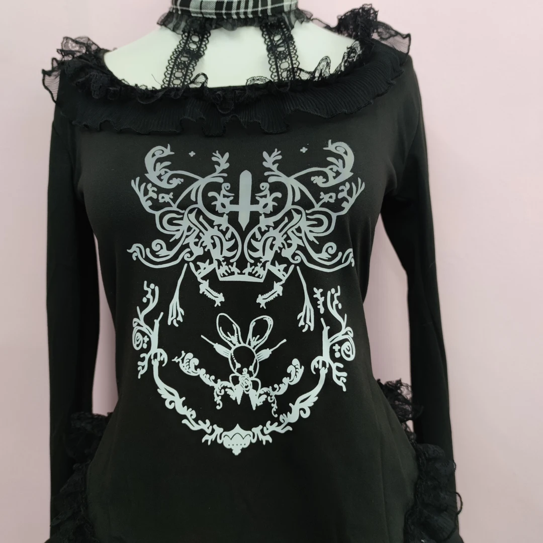 原创设计黑白渐变挂脖T恤