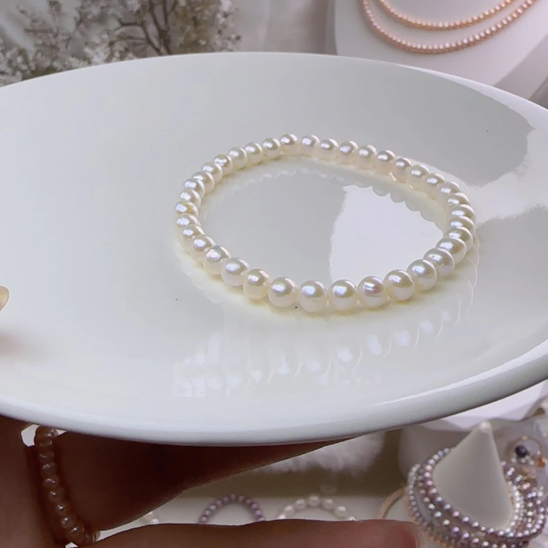 未镶嵌手绳淡水珍珠5mm微瑕