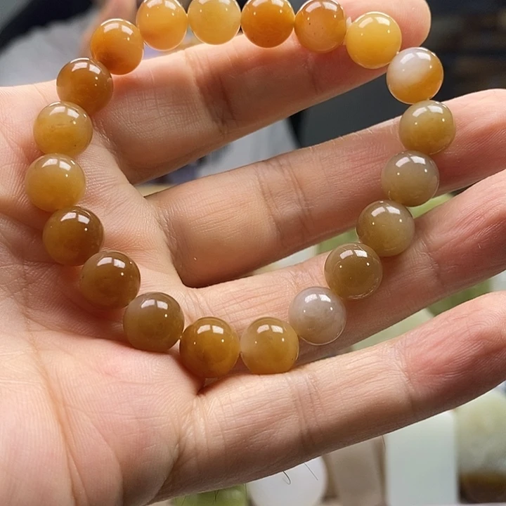 木***明未镶嵌手链和田玉（糖玉）