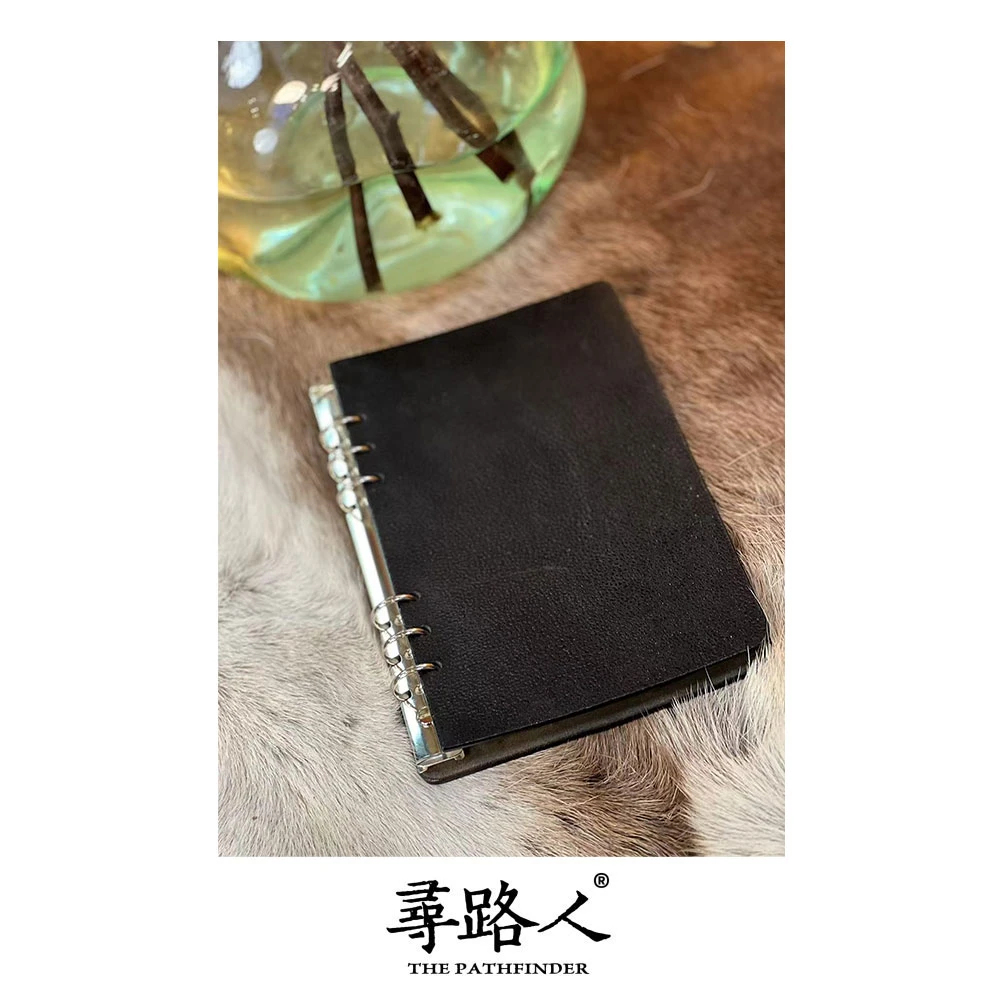 寻路人高端商务活页笔记本便携记事本复古手工牛皮日记本 A5