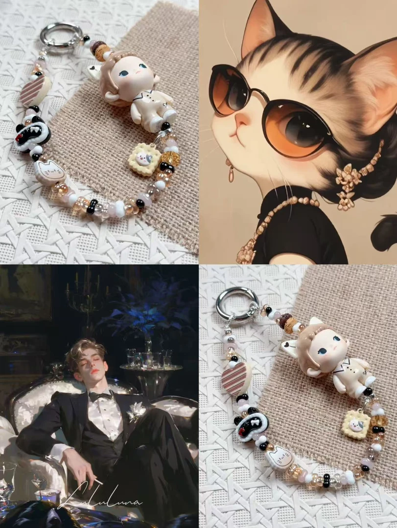 A072LALA原创进口米珠正版萌粒［松松］手机链