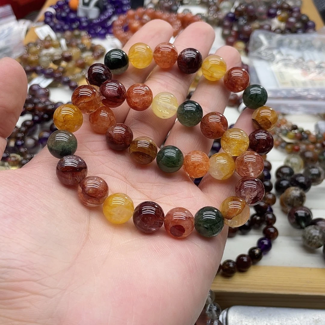 水晶手链未镶嵌多样性发货发一条