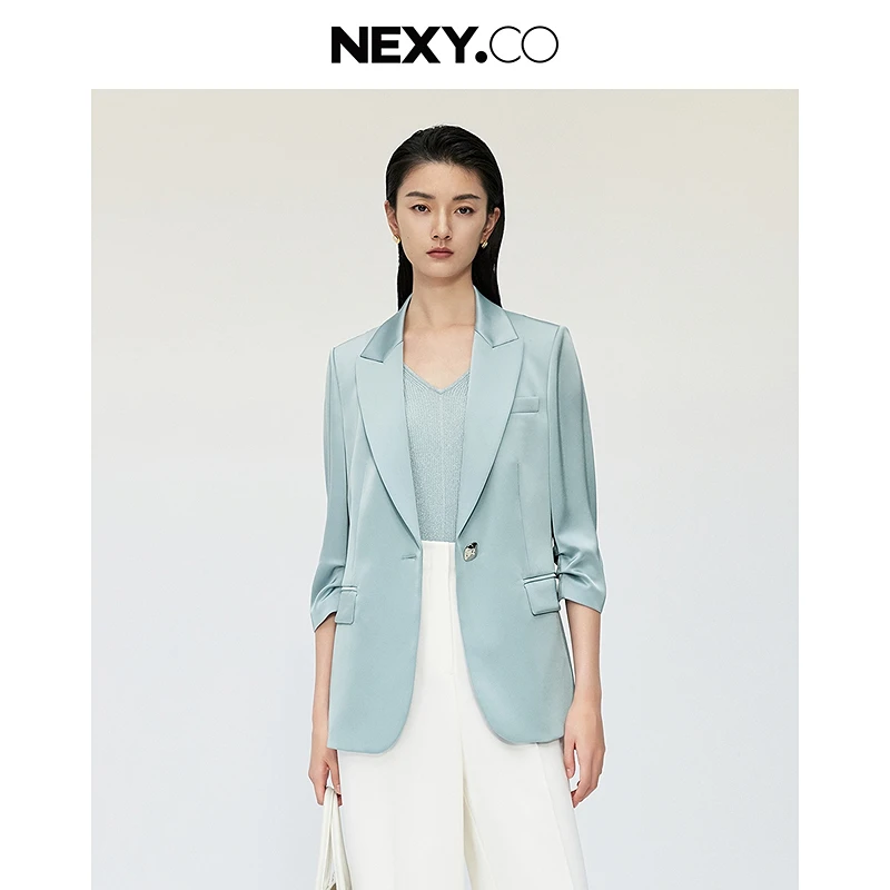 NEXY.CO/奈蔻休闲修身气质职业短款西服外套XA02198N4/XA02234E4