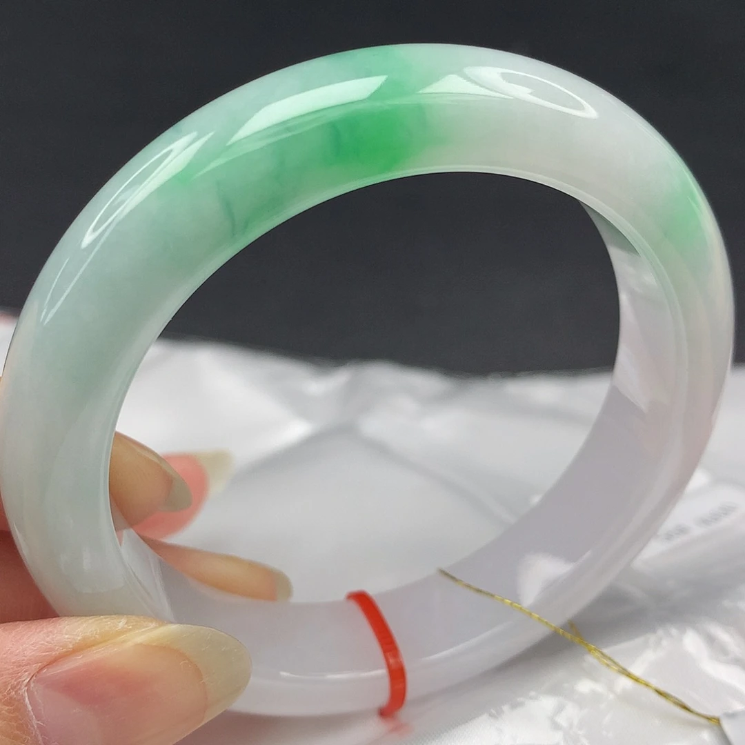 翡翠未镶嵌手镯5657圈028