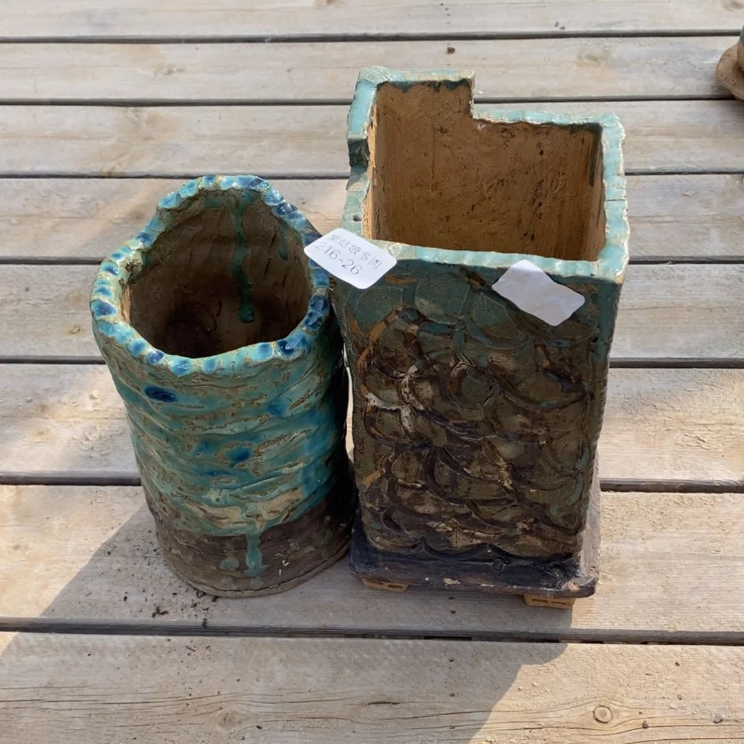 红陶夏***爱26号两个多肉盆