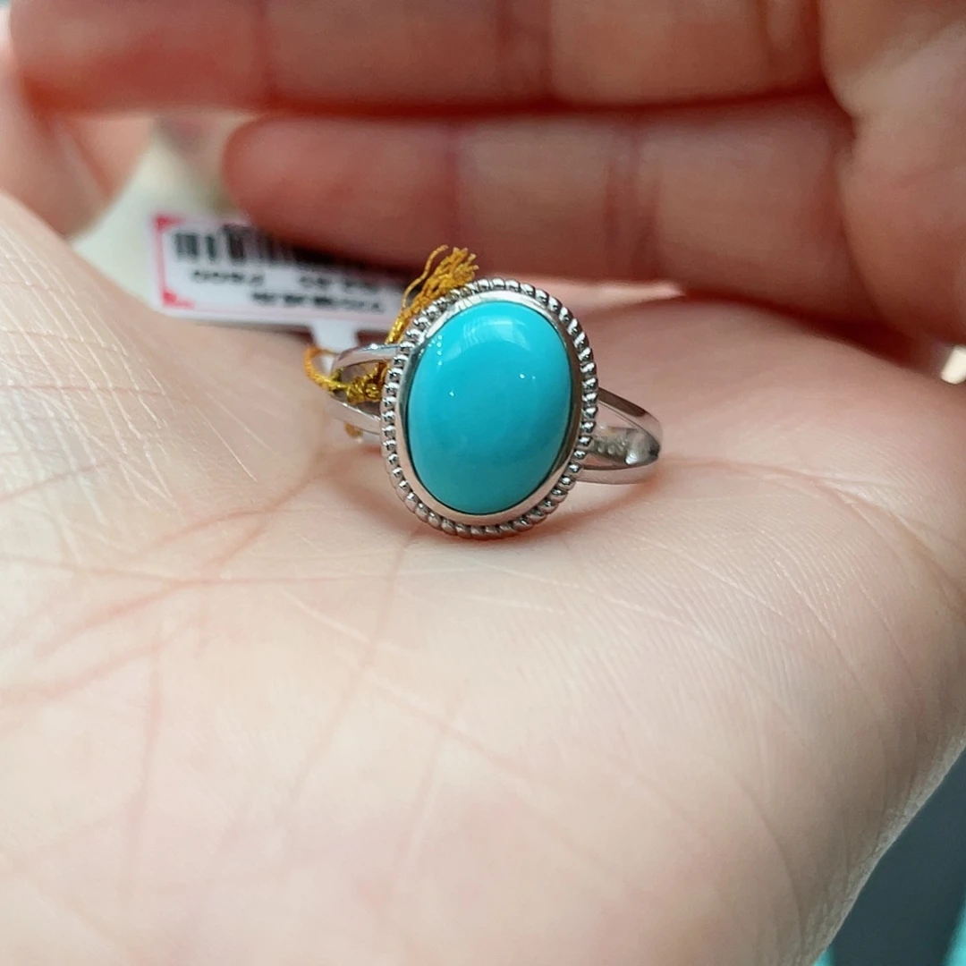 绿松石戒指银S925镶嵌