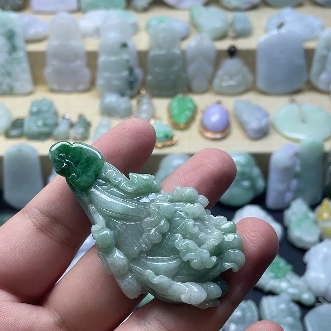 颈饰未镶嵌翡翠纯天然翡翠