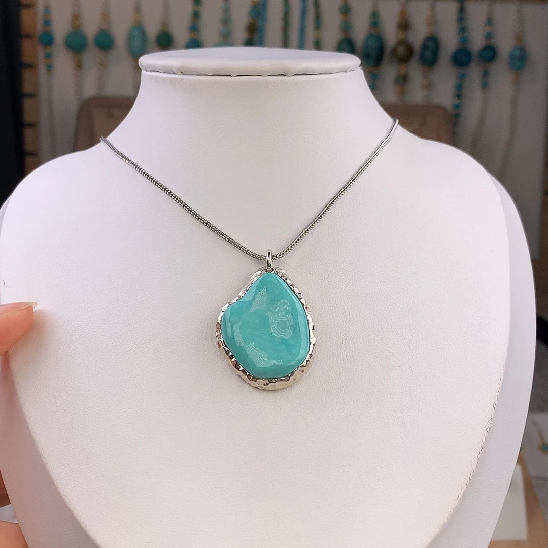 绿松石未镶嵌吊坠(不含链)