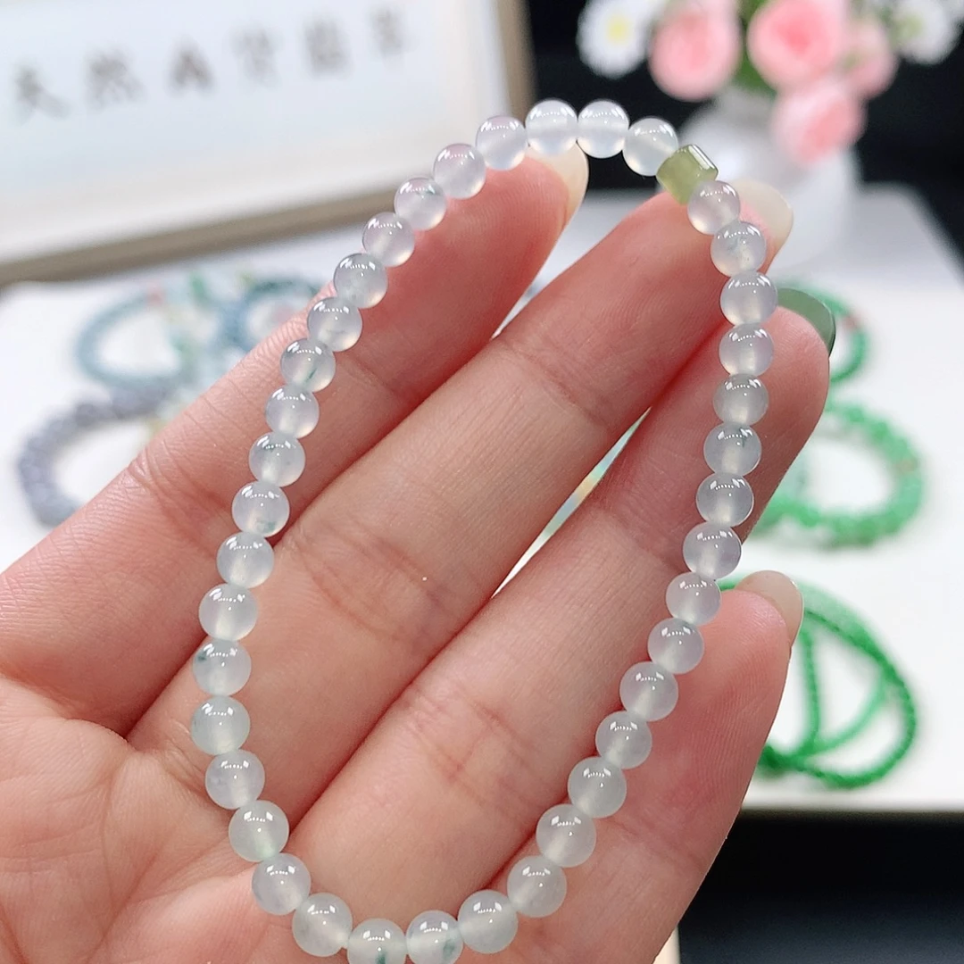 翡翠未镶嵌手链手链4.5mm