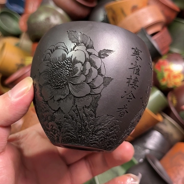 紫砂茶杯全手工紫砂主人杯